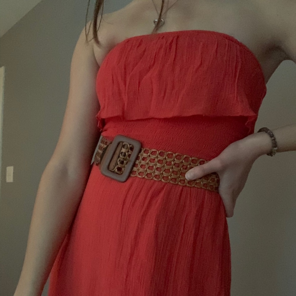 Orange Hi-Low Dress